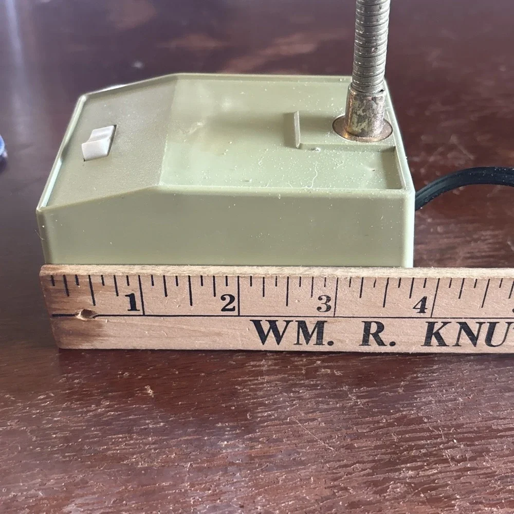 Vtg 1960s Green Metal Desk‎ Lamp Adjustable Flexible Gooseneck Japan MCM